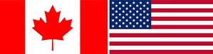 canada and usa flags